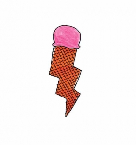 Helado de fresa - Tatuaje temporal