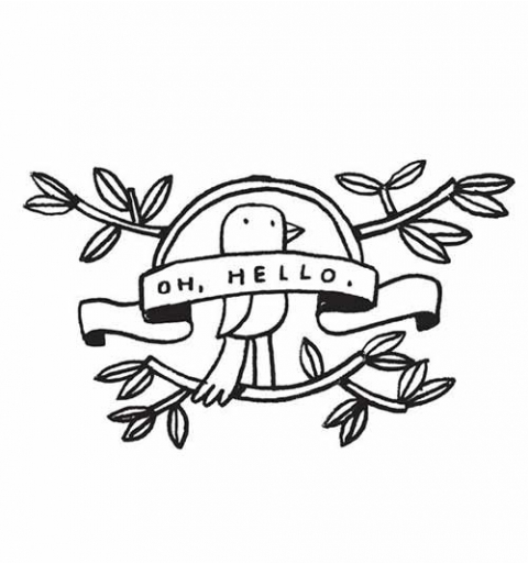 Pajarito Oh hello! Tatuaje temporal