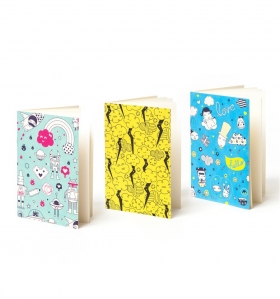 Set de 3 cuadernos estampados