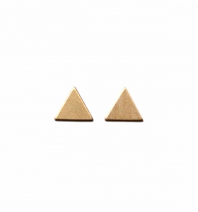 Pendientes triangulares dorados