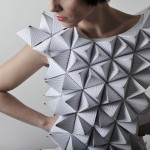 vestidos geométricos de papel Amila Hrustic